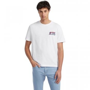 Camiseta blanca con logotipo Guess para hombre