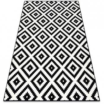 Mosaic Black‑Cream Morad 300x400 – Tappeto Geometrico
