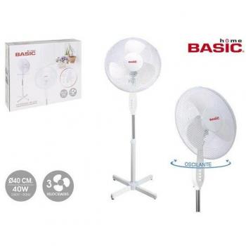 VENTILADOR DE PIE OSCILANTE BASIC HOME 40CM 40W