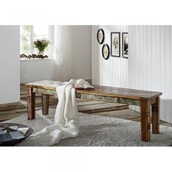 Banc Vintage Multicolore en Bois de Récupération 180x40 cm