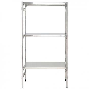 Scaffale in acciaio inox a ripiani cm. 70x60x150h