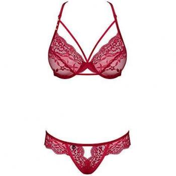 Ivetta Red Lace Bra and Panty Set