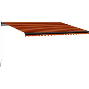 Toldo solar manual 500x300 cm naranja y marrón