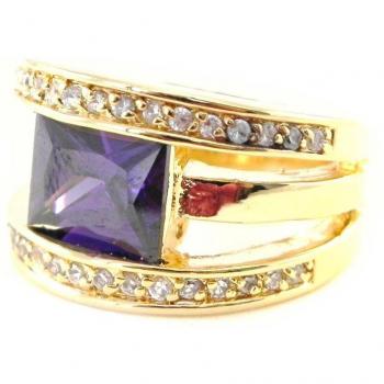 Goldschimmernder Celestina Amethyst Ring – 50 Violett
