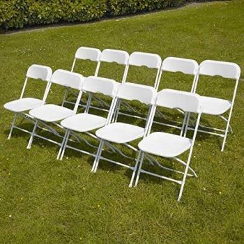 Set di 2 sedie pieghevoli in resina plastica