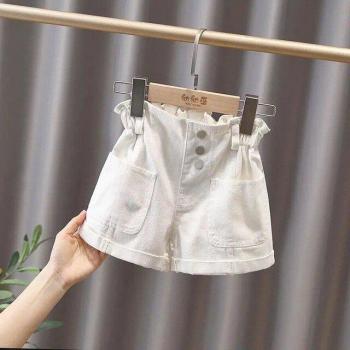 Pantalones Cortos de Cintura Alta para Niña y Bebé