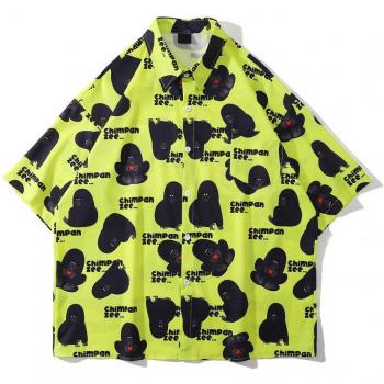 Camisa Estilo Hawaiano Dark Icon Cuello Reverso