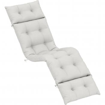 Coussin Chaise Longue Outsunny 190x56x10 cm, Protection UV UPF20+,