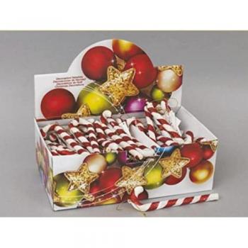 Decorazione per Albero di Natale Bastoncino Caramella Bianco e Rosso