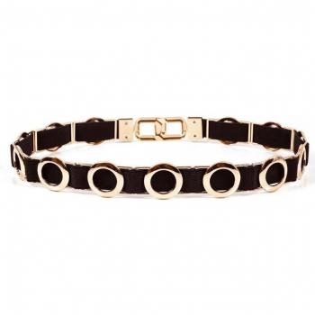 Cinturón Elegante de Metal Circular para Mujer