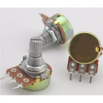 10 Stück 10K Ohm WH148 B10K 15mm Welle lineares Potentiometer mit Muttern und Unterlegscheiben