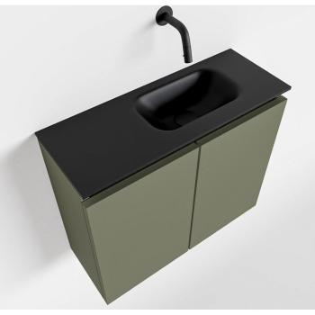 Ture 60cm mueble fondo estrecho color Army con lavabo Eden derecho Urban