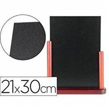 Pizarra negra Liderpapel doble cara de madera con superficie para rotuladores tipo tiza 21x30cm
