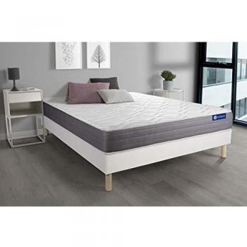 Matelas ACTIMEMO Dream mémoire de Forme 140x200 cm 5zones de Confort + sommier KIT Blanc