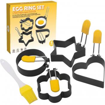 Love‑Laced Egg Press – Heart, Star, and Flower Shape Mold
