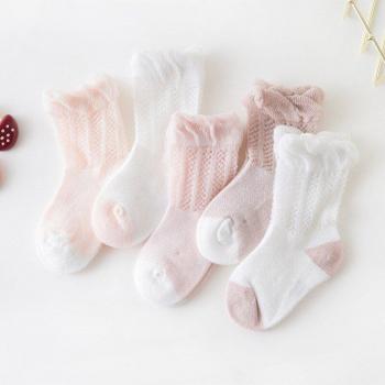 Chaussettes maille été 5 paires enfants coton doux