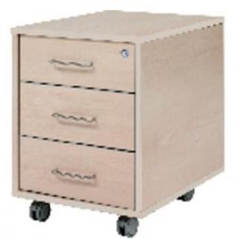 Buck móvil 3 cajones Aluminio Gris 40x58x59,5 cm