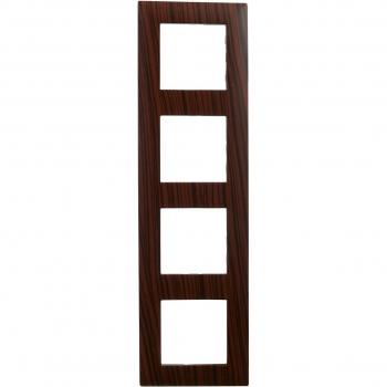 Marco Cuádruple Madera Oscura Niloé Step – Legrand