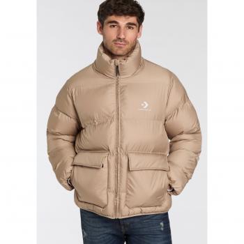Beige Softshell‑Steppjacke für Herren – Converse XL, Vintage Cargo