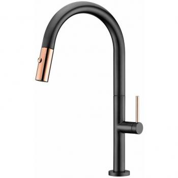 Robinet Samoa Noir Doré Rose Extensible