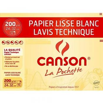 CANSON technisches Zeichenpapier, 240 x 320 mm, 200 g/m² VE = 1