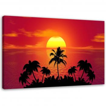 Tropical Vibes Canvas Print 60x40 Pink