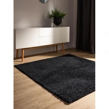 Benuta Matériau de Luxe: Tapis Noir 200 × 200 cm