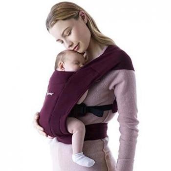 Ergobaby Embrace Porte-Bébé pour Nouveau-Nés, Ergonomique et Physiologique Extra Doux (Burgundy)
