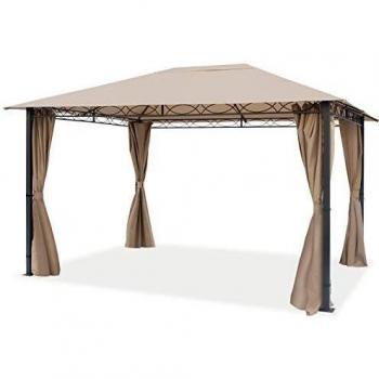 TOOLPORT Rendezvous 3x4 m Pavillon, Softtop, 4 Seitenteile, cappuccino