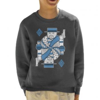 Charcoal Crystal King: Kids' Playing Card Hoodie