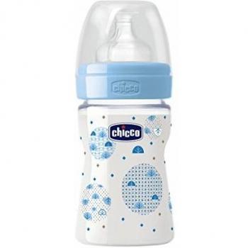 Chicco Benessere Biberon, Flusso Lento, Silicone, Giallo, 180 ml