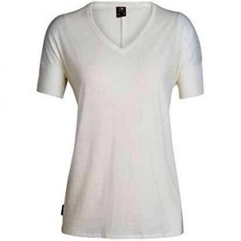 Damenmerino V‑Neck Short Sleeve Elements Shirt