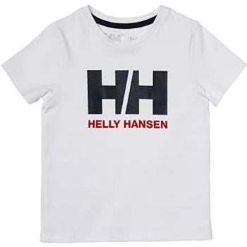 Helly Hansen Junior Logo Short Sleeve – White (Boys & Girls, 2 Years)