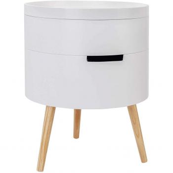 Mini tavolino di design con spazio interno bianco