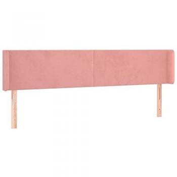 Testiera a LED Rosa 183x16x78/88 cm in Velluto