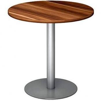 HAMMERBACHER Konferenztisch Ø 800 mm in silber, Zwetschge‑Dekor