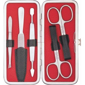 Colorado Pflege‑Etui für Maniküre – 5‑teiliges Set in Schwarz/Rot