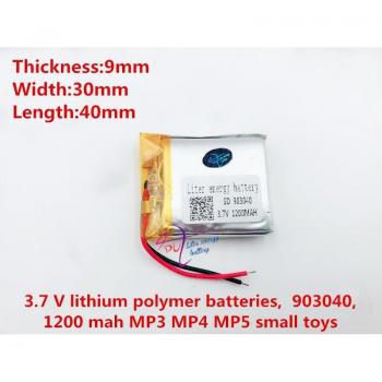 Batería de litio 903040 3.7V 1200mAh con protección para auriculares MP5