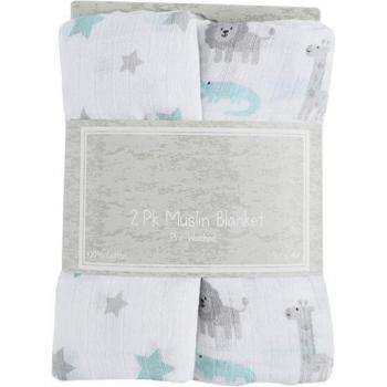 Mantas de swaddle de algodón para recién nacidos, 2 unids