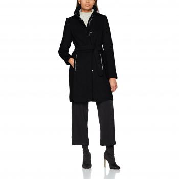 VERO MODA Vmprato Rich 3/4 Chaqueta de Lana para Mujer, Negro