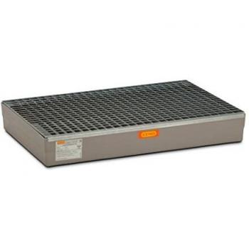 CEMO 7963 GFK-Auffangwanne 150 L mit verzinktem Gitterrost