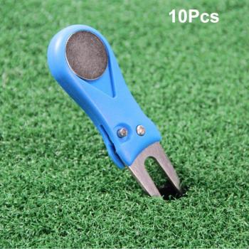 10Pcs Golf Pitch Fork with Ball Marker for Putting