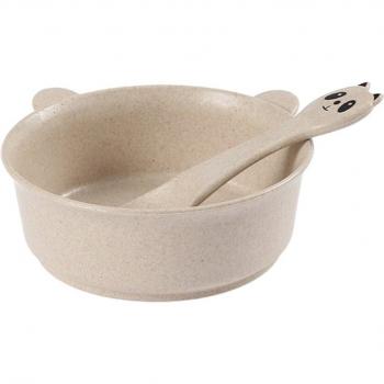Baby Anti-Scalding Panda Feeding Bowl and Spoon Set