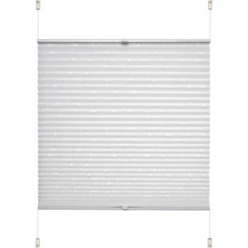Klemmfix Plissee Ranke Weiß, Verspannt 70 x 130 cm