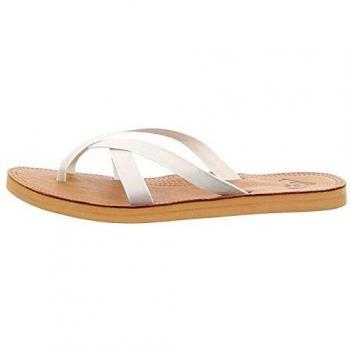 Roxy Gemma Women’s Cream Leather Flip‑Flops