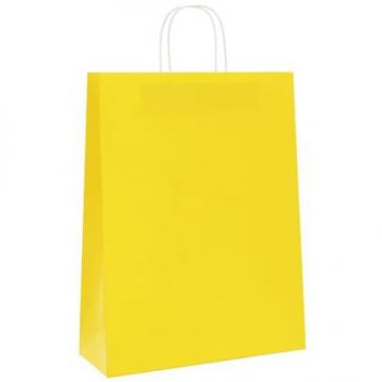 Sacos de Papel Kraft com Alças Amarelas