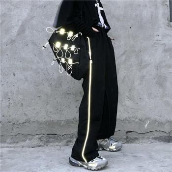 Spring Fashion Men's Loose Reflective Pants