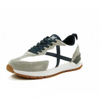 Tênis Munich 8832018 Casual Versátil Branco e Cinza
