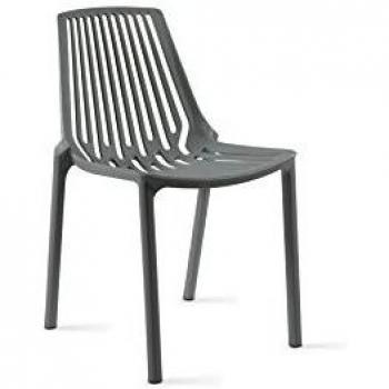 Poltrona giardino plastica grigia con fori