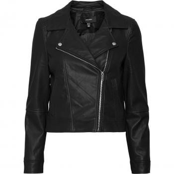 Vero Moda Bella Jacke aus Kunstleder Schwarz L Damen